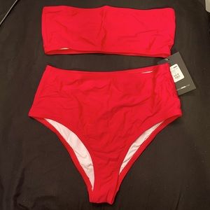 Fashion Nova Perfect Tan Red Bikini